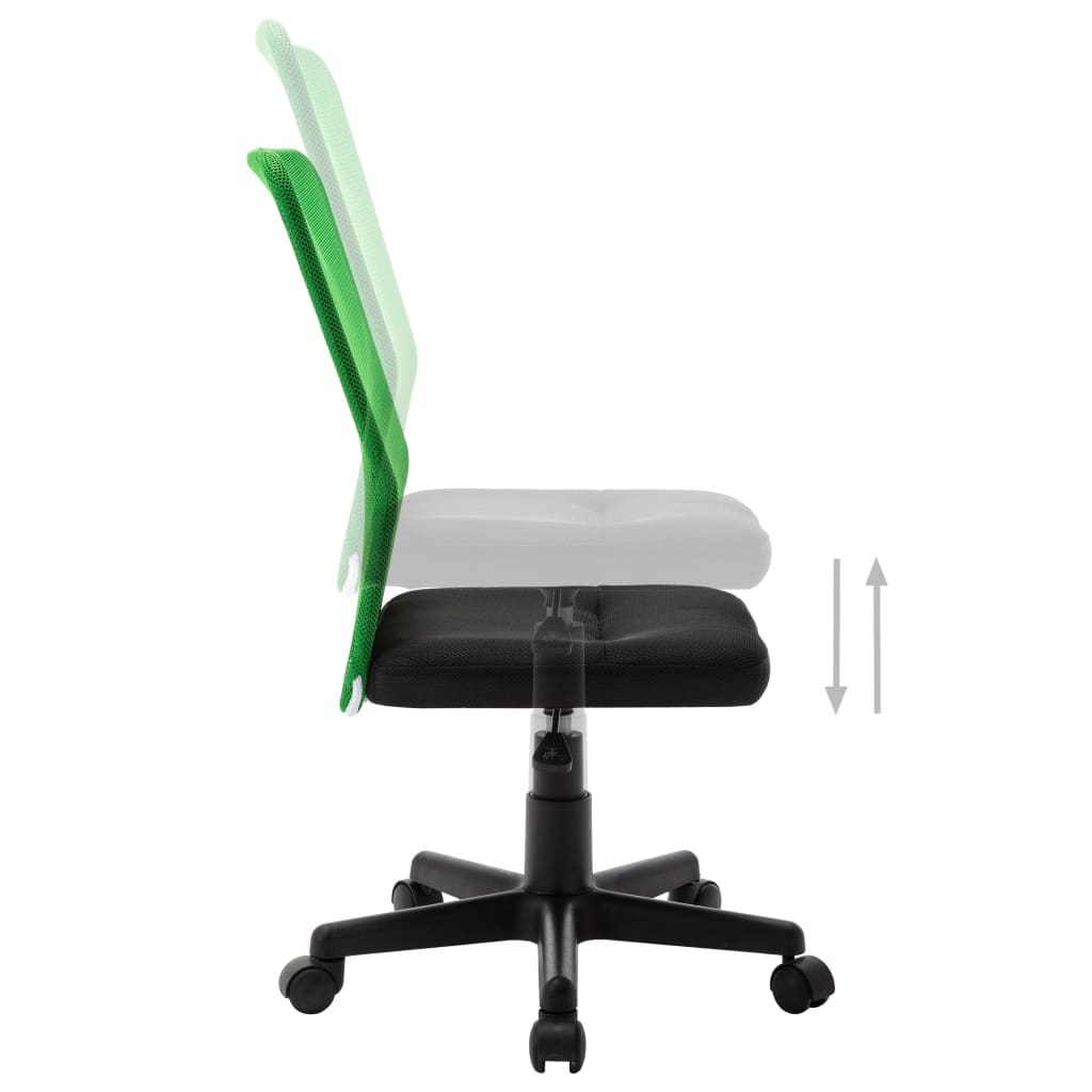 vidaXL Krzesło biurowe, czarno-zielone, 44x52x100 cm, z siatką