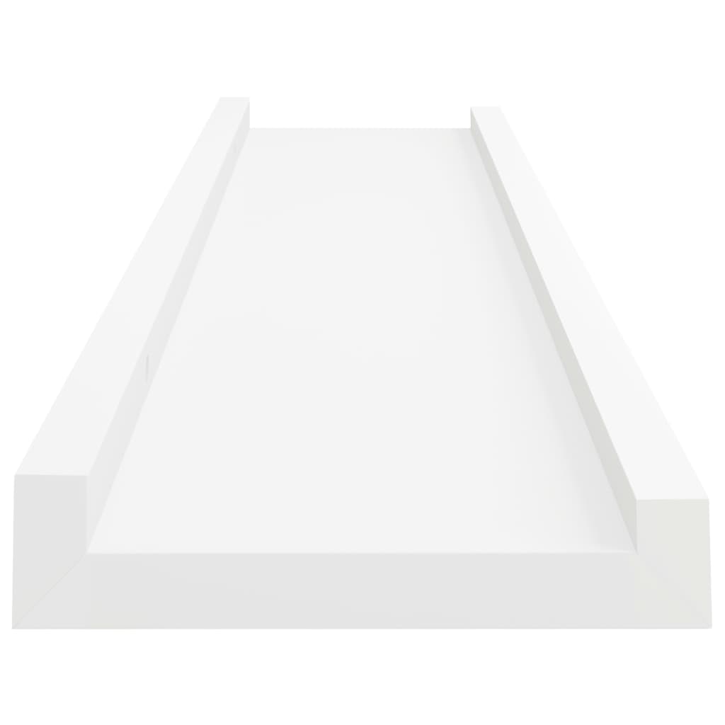 vidaXL Półki ścienne na zdjęcia, 2 szt., białe, 40x9x3 cm, MDF