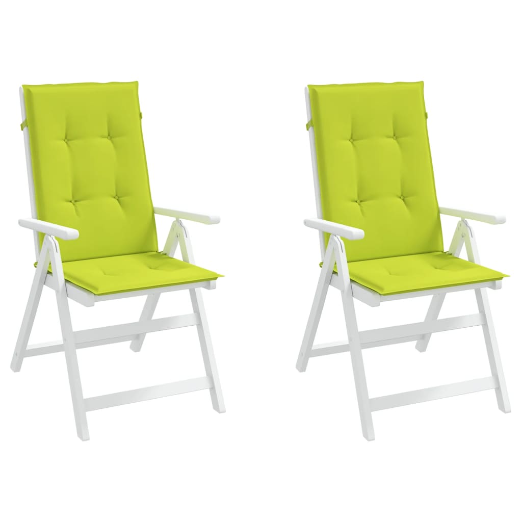 vidaXL Poduszki na krzesła ogrodowe, 2 szt., jasnozielone, 120x50x3 cm