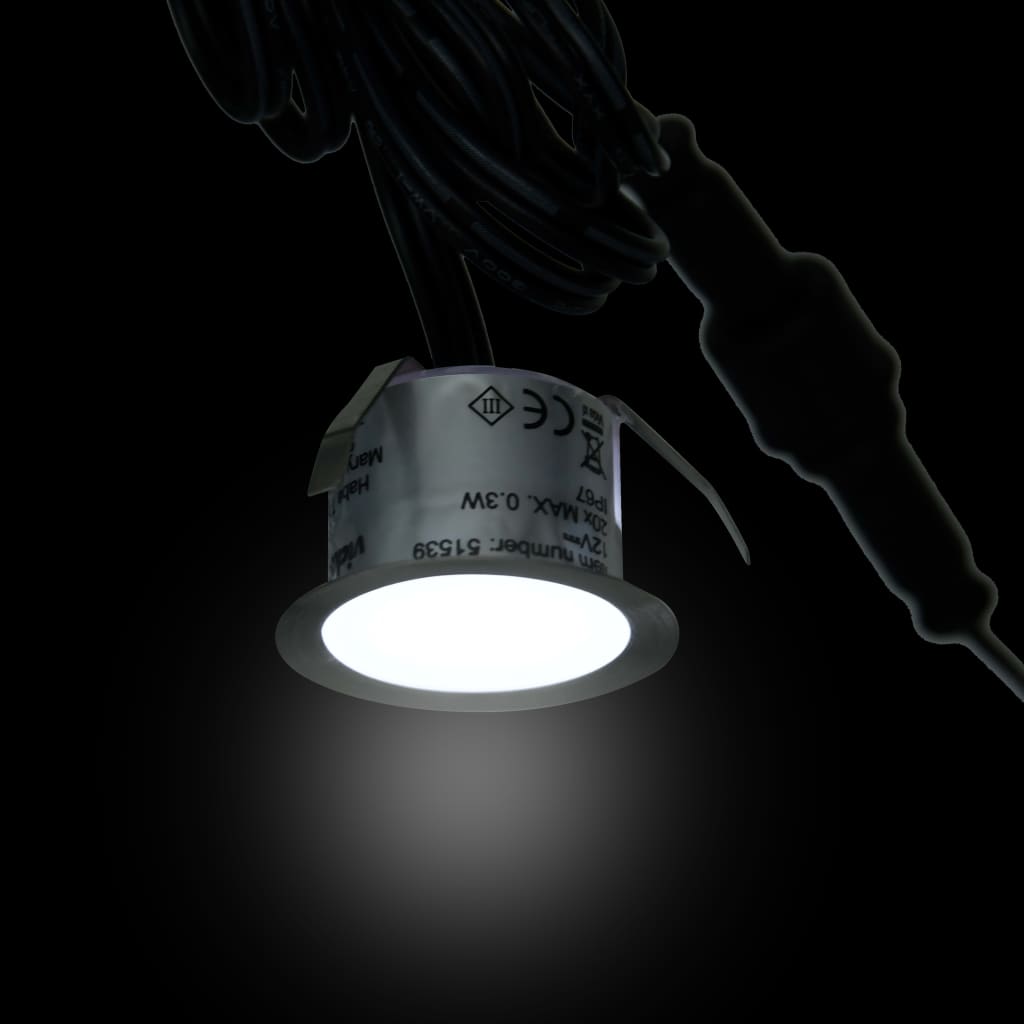 vidaXL Lampy najazdowe LED, 6 szt., zimne białe światło