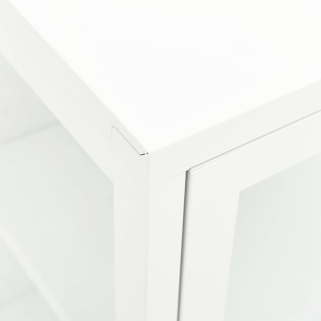 vidaXL Szafka boczna, 38x35x70 cm, metal i szkło