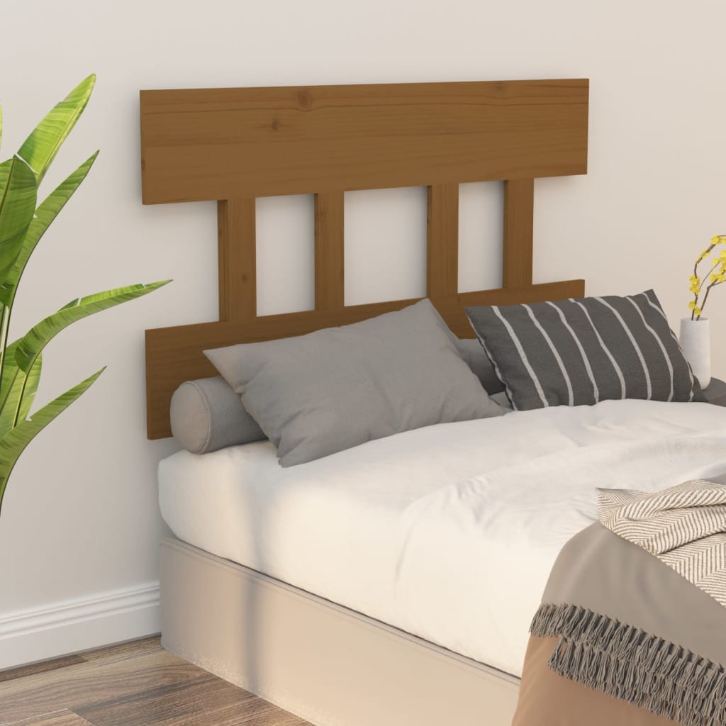 vidaXL Wezgłowie łóżka, miodowy brąz, 103,5x3x81 cm, drewno sosnowe