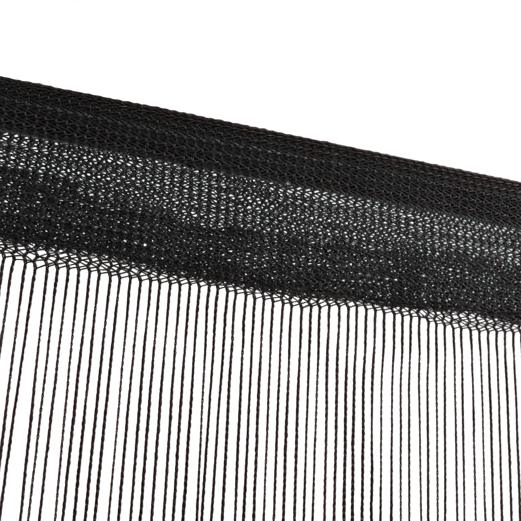 vidaXL Zasłony sznurkowe, 2 sztuki, 100 x 250 cm, czarne
