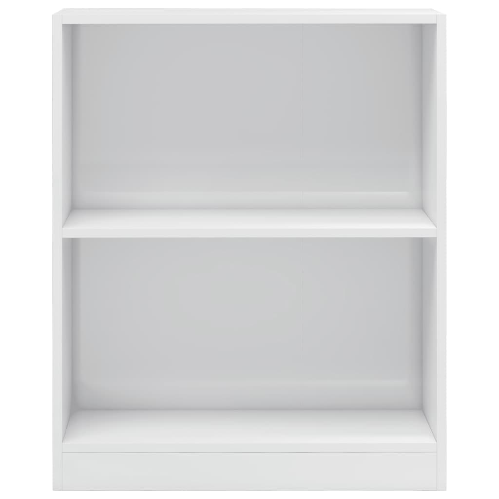 vidaXL Regał na książki, wysoki połysk, biały, 60x24x74,5 cm