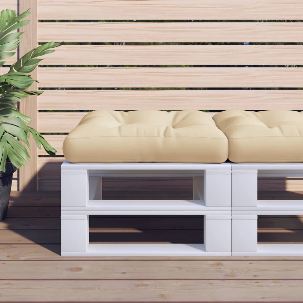 vidaXL Poduszka na sofę z palet, beżowa, 60x60x10 cm