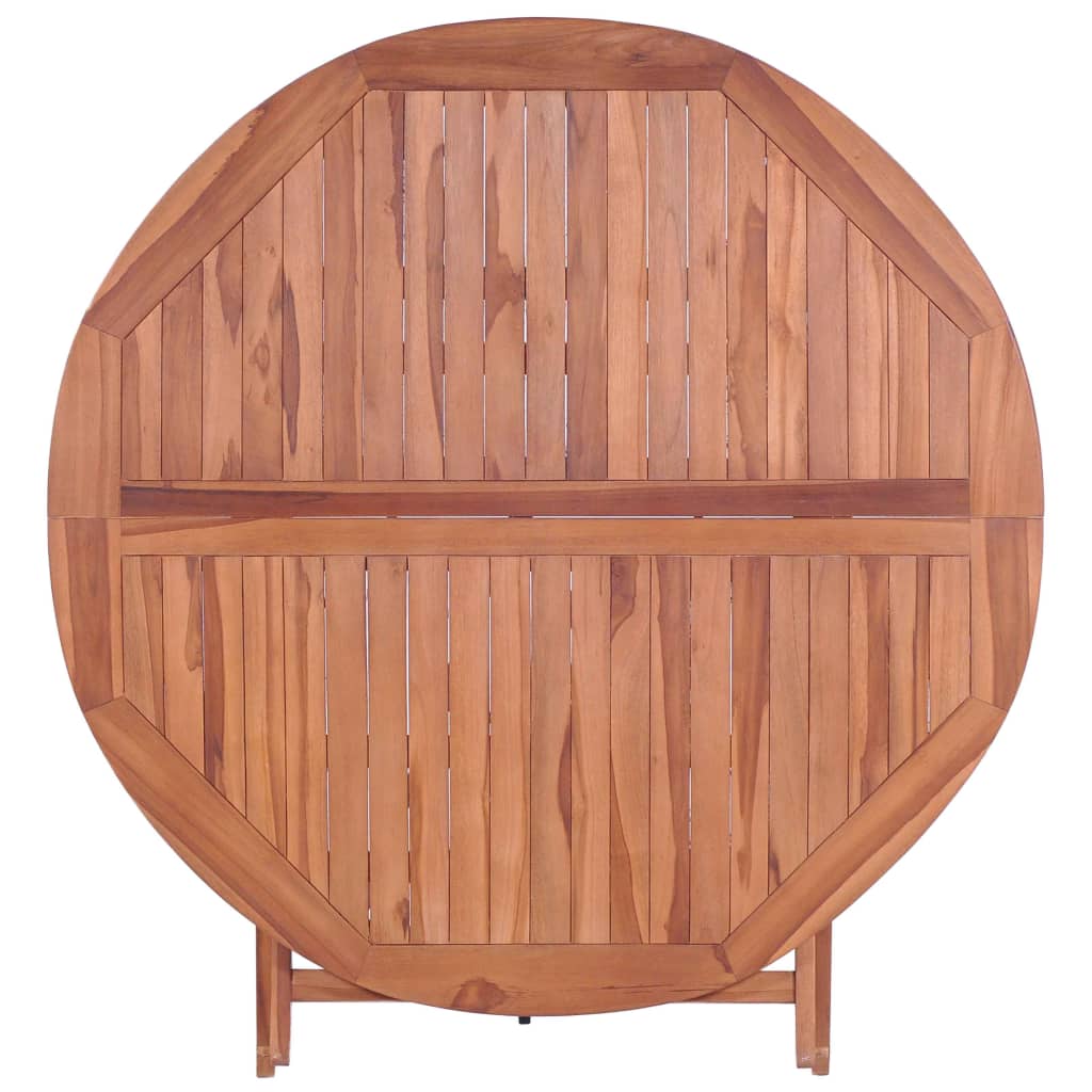 vidaXL Składany stół ogrodowy, 120x75 cm, lite drewno tekowe