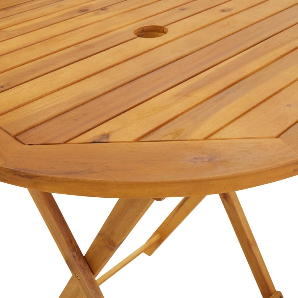 vidaXL Składany stół ogrodowy, 70 cm, lite drewno akacjowe