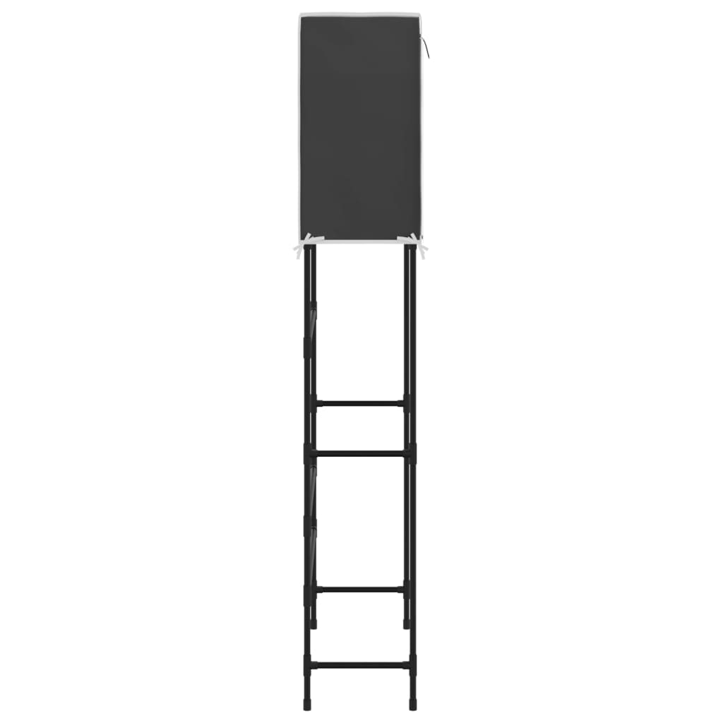 vidaXL 2-poziomowy stojak nad pralkę, czarny, 71x29,5x170,5 cm, żelazo