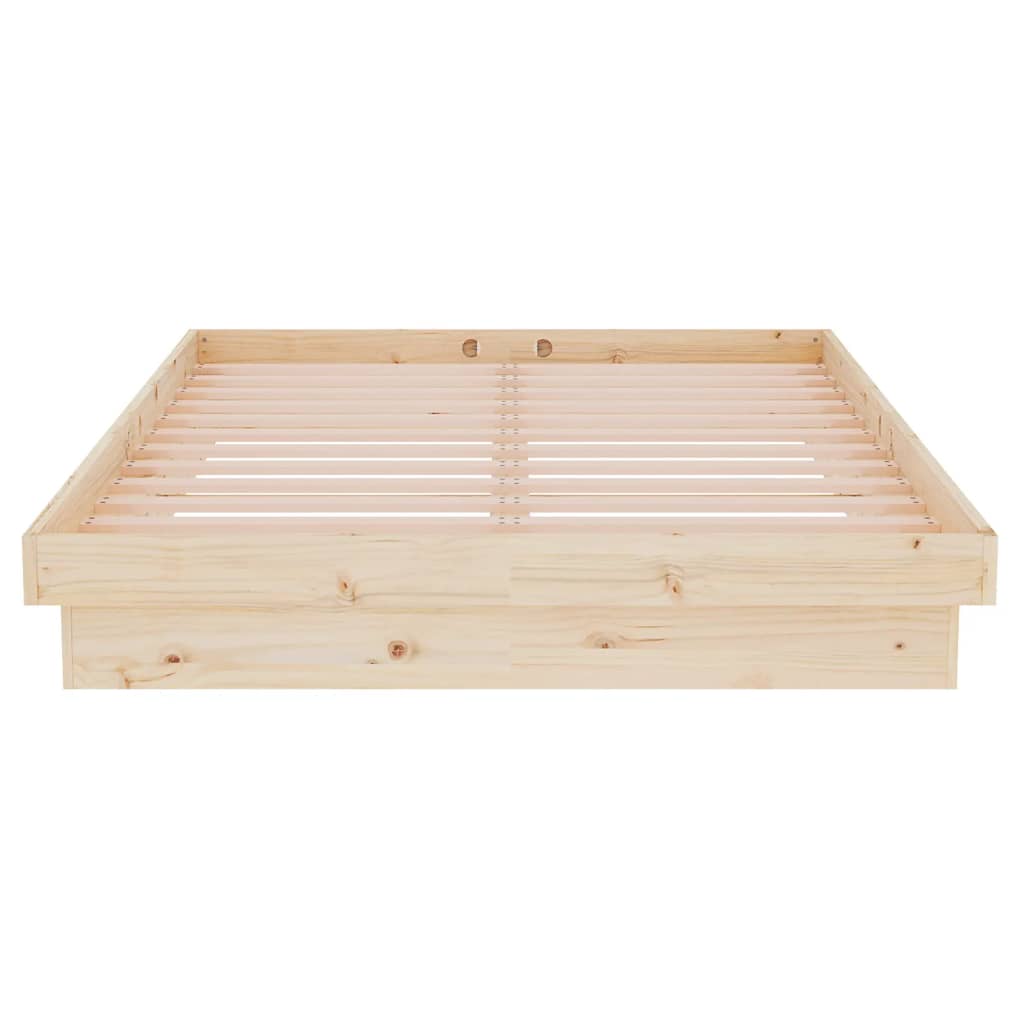vidaXL Rama łóżka, lite drewno, 120 x 200 cm