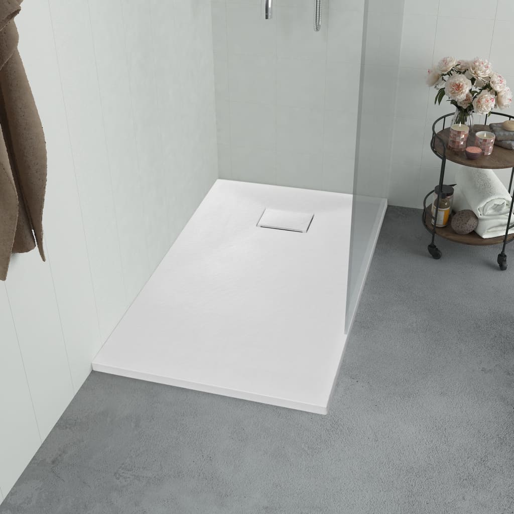 vidaXL Brodzik prysznicowy, SMC, biały, 90 x 90 cm