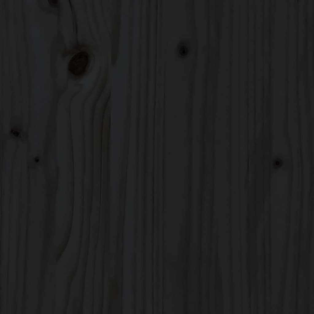 vidaXL Biurko, czarne, 110x50x75 cm, lite drewno sosnowe