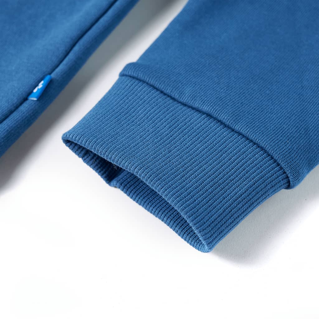Bluza dziecięca z kapturem i suwakiem, niebieska, 92