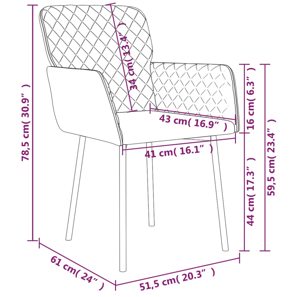 vidaXL Krzesła stołowe, 2 szt., jasnozielone, aksamitne