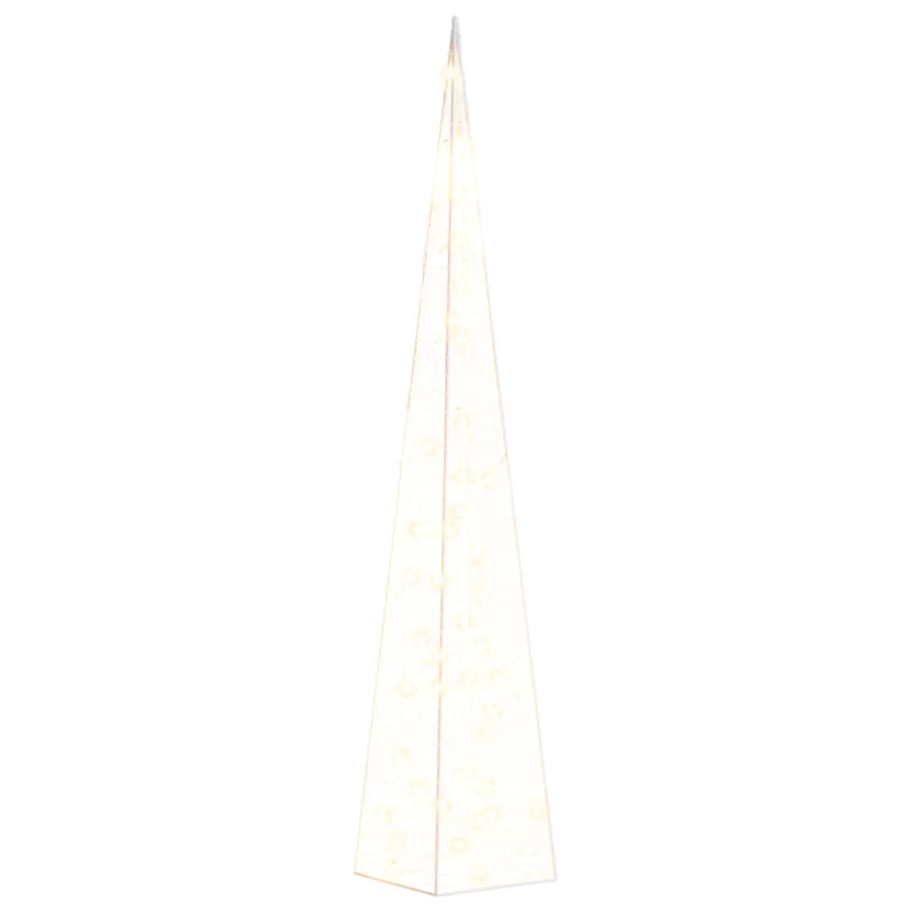 vidaXL Akrylowy stożek dekoracyjny, ciepłe białe LED, 90 cm