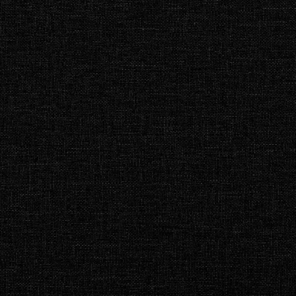 vidaXL Ławka, czarna, 100x75x76 cm, obita tkaniną
