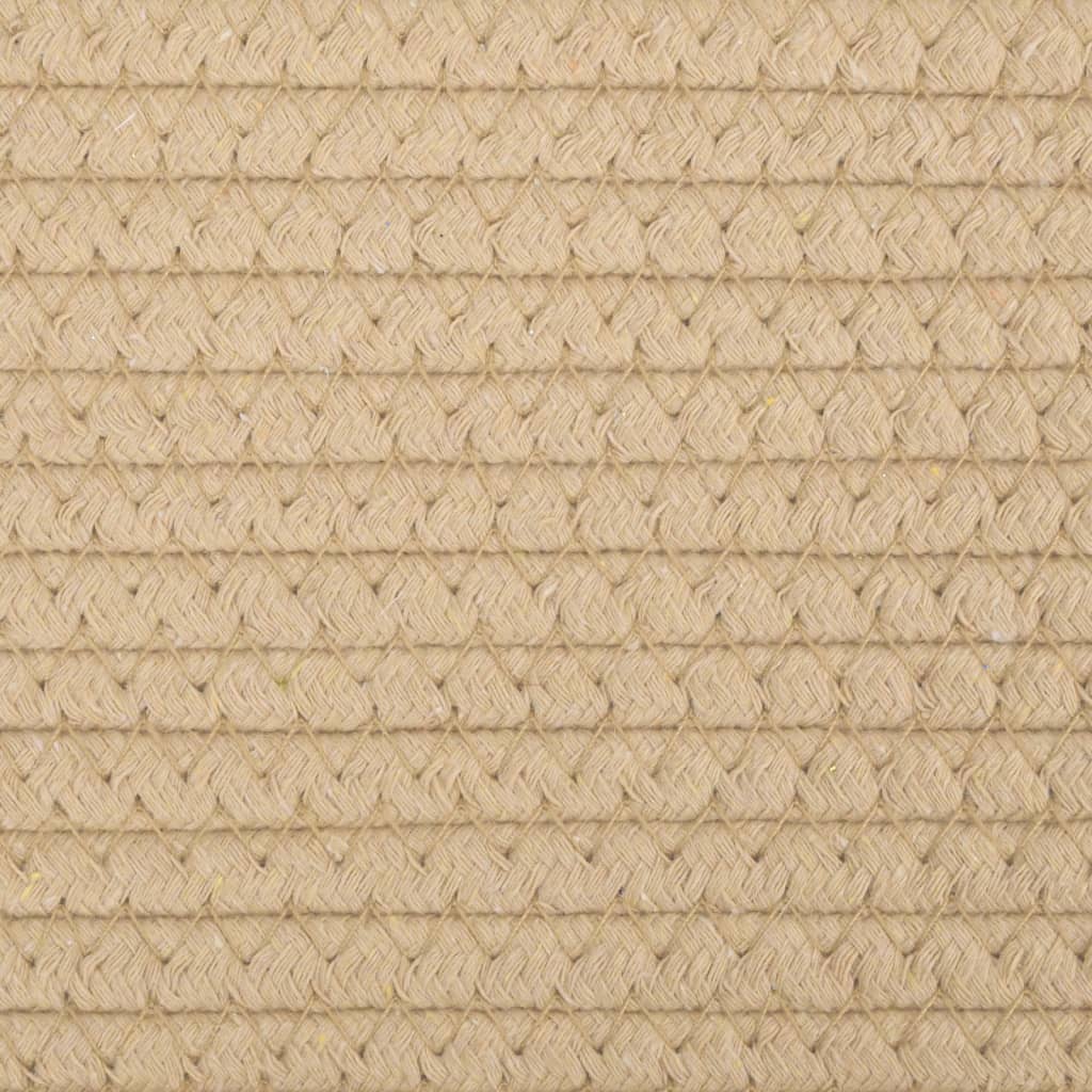 vidaXL Kosz do przechowywania, beżowo-biały, Ø40x25 cm, bawełna