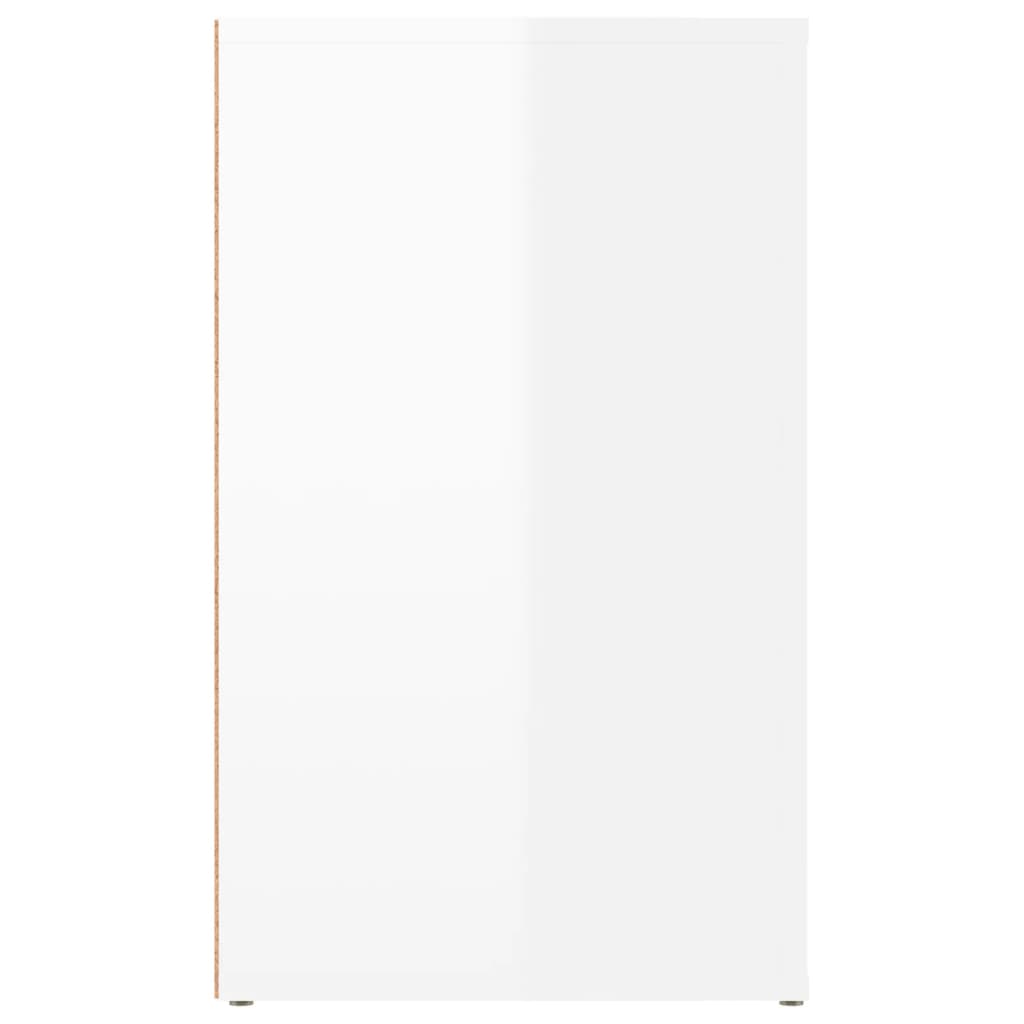 vidaXL Szafka nocna, wysoki połysk, biała, 50x36x60 cm