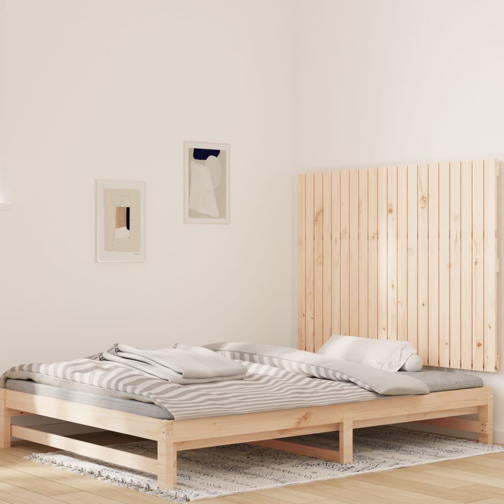 vidaXL Wezgłowie łóżka, 127,5x3x90 cm, lite drewno sosnowe