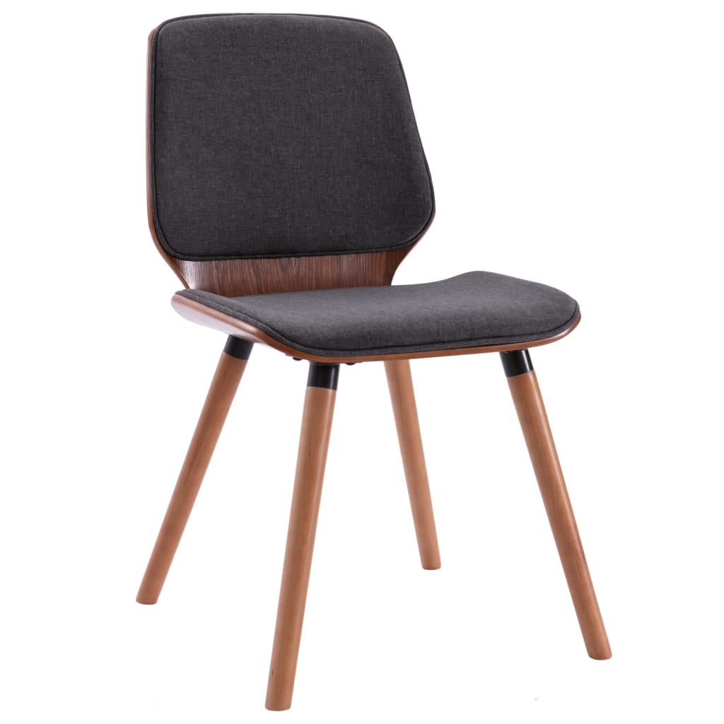 vidaXL Krzesła stołowe, 6 szt., szare, tapicerowane tkaniną