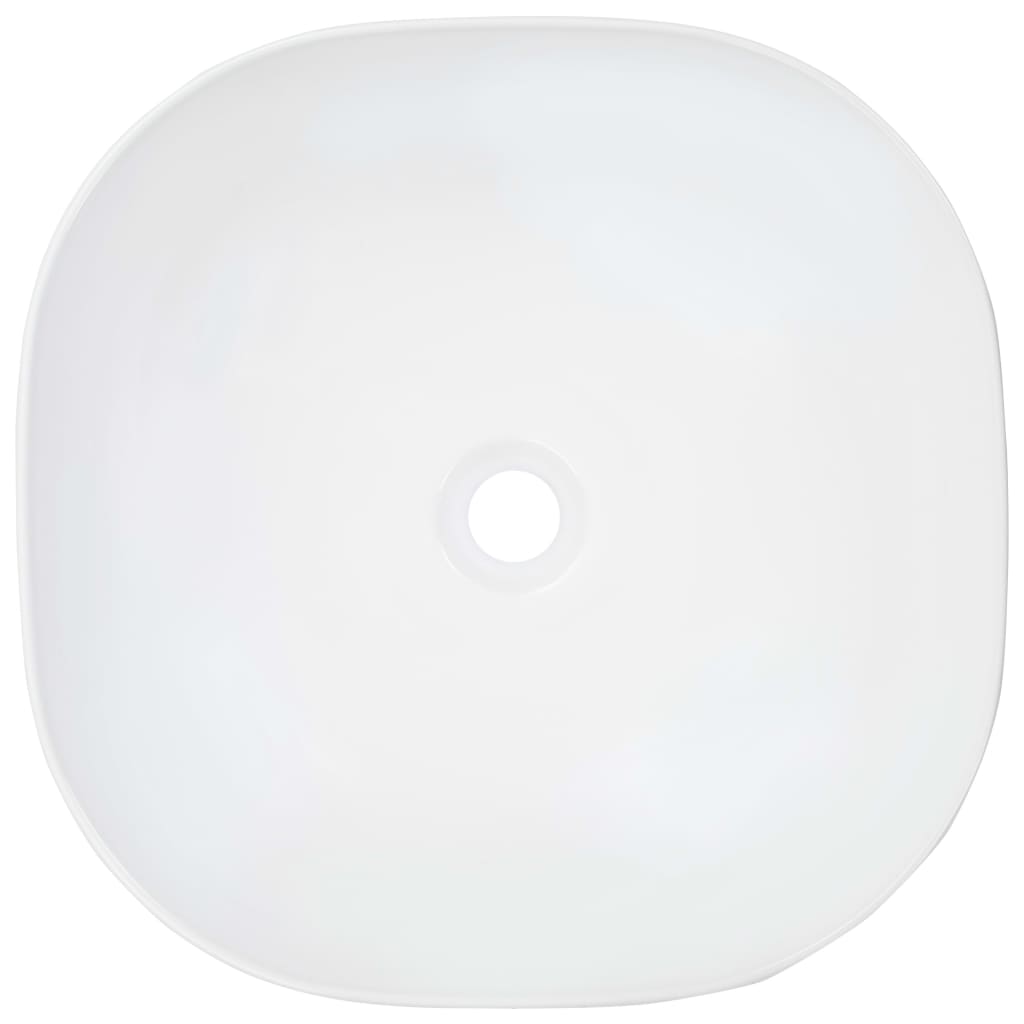 vidaXL Umywalka, 42,5 x 42,5 x 14,5 cm, ceramiczna, biała