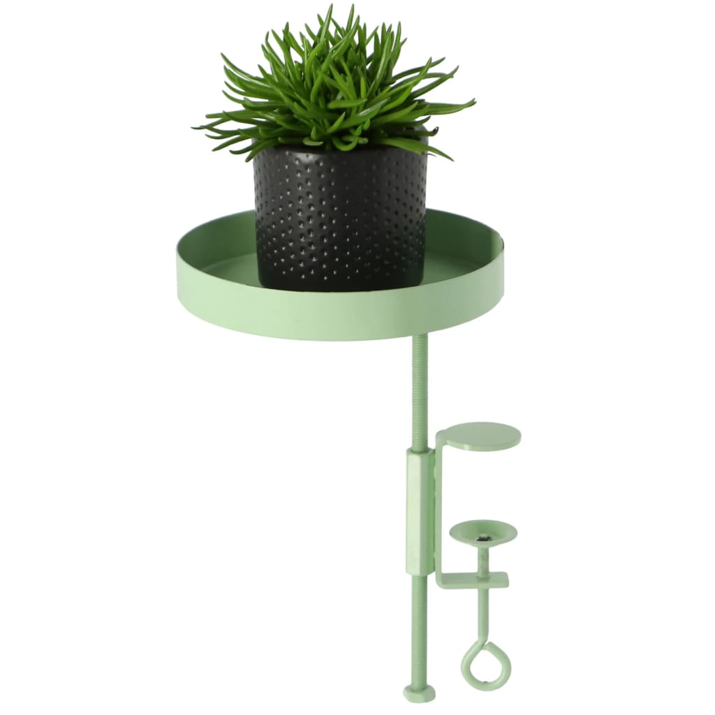 Esschert Design Taca na rośliny z mocowaniem, okrągła, zielona, S