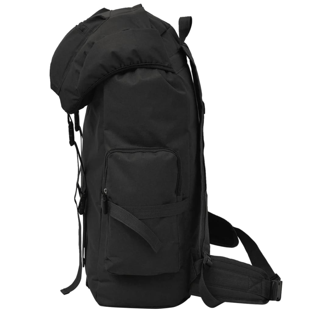 vidaXL Plecak w wojskowym stylu, 65 L, czarny
