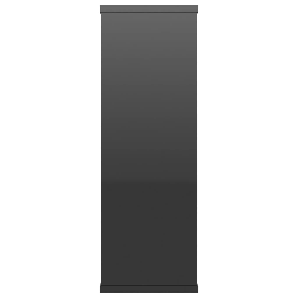 vidaXL Półki ścienne, wysoki połysk, czarne, 104x20x58,5 cm