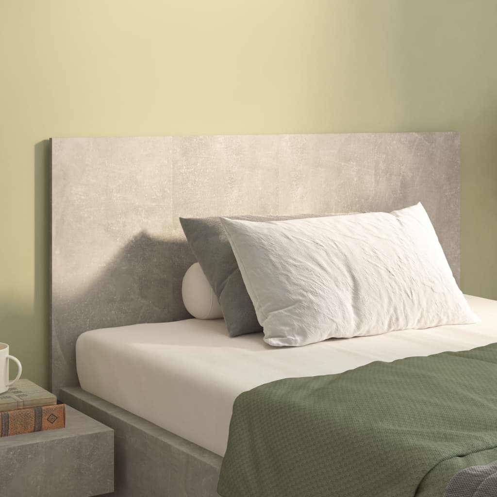 vidaXL Wezgłowie łóżka, szarość betonu, 120x1,5x80 cm