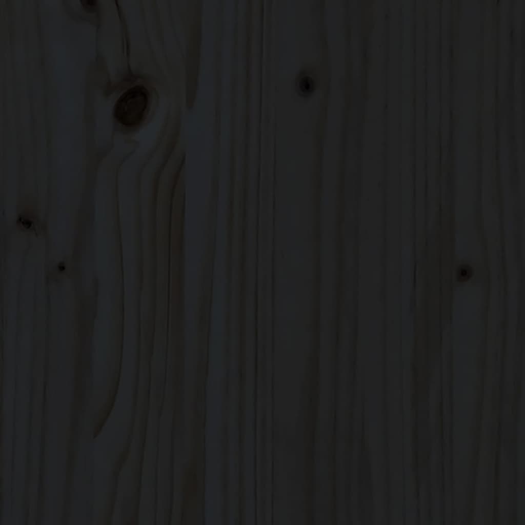 vidaXL Stolik kawowy, czarny, 80x55x40,5 cm, lite drewno sosnowe