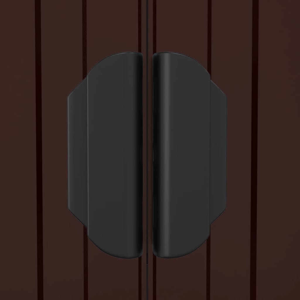vidaXL Szopa ogrodowa, ciemny brąz, 192x855x223 cm, stal galwanizowana