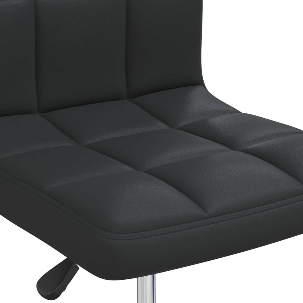 vidaXL Krzesło stołowe, czarne, obite sztuczną skórą