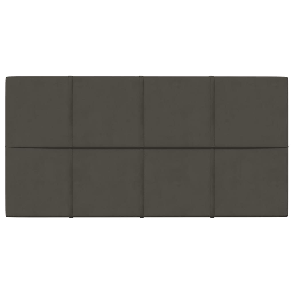 vidaXL Panele ścienne, 12 szt., ciemnoszara, 60x30cm, aksamit, 2,16 m²