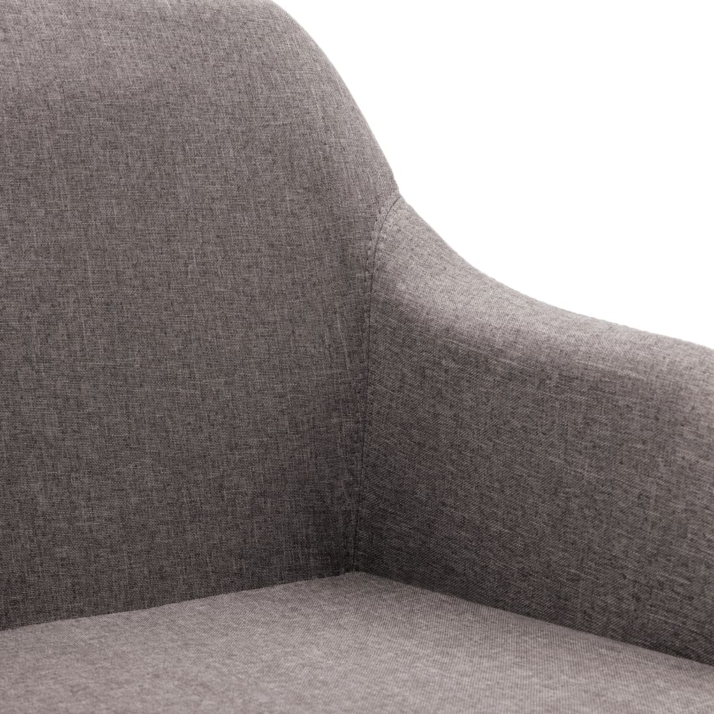 vidaXL Obrotowe krzesła do jadalni, 6 szt., taupe, tkanina
