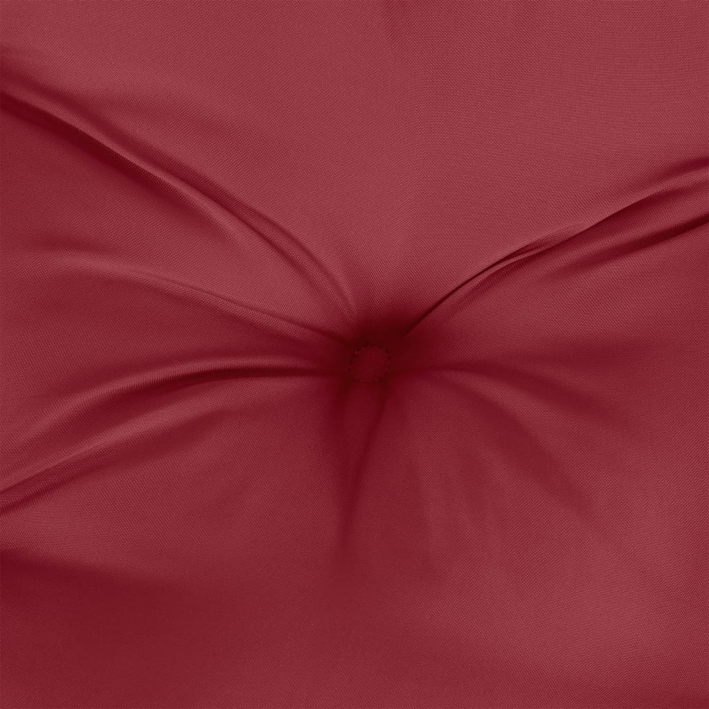 vidaXL Poduszka na paletę, 50x50x12 cm, winna czerwień, tkanina