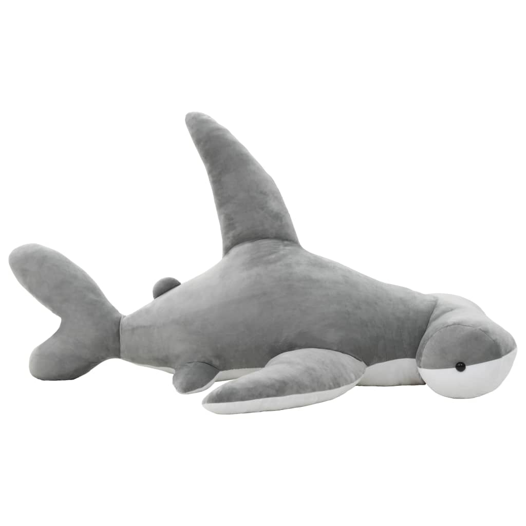 vidaXL Pluszowy rekin młot przytulanka, szary