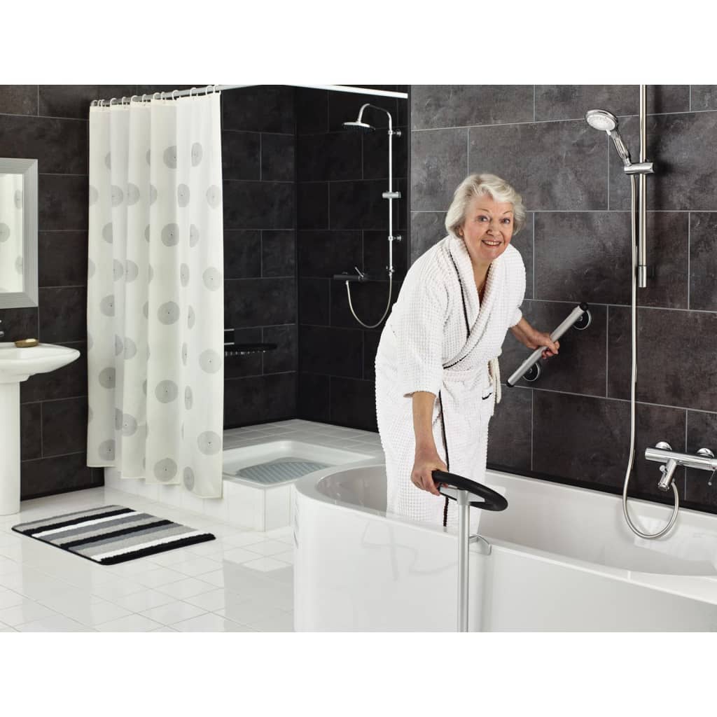 RIDDER Uchwyt łazienkowy Premium, 30 cm, aluminium, chromowo-czarny