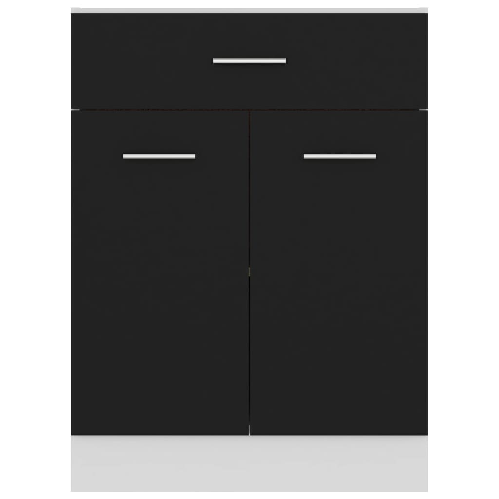 vidaXL Szafka z szufladą, czarna, 60x46x81,5 cm, płyta wiórowa