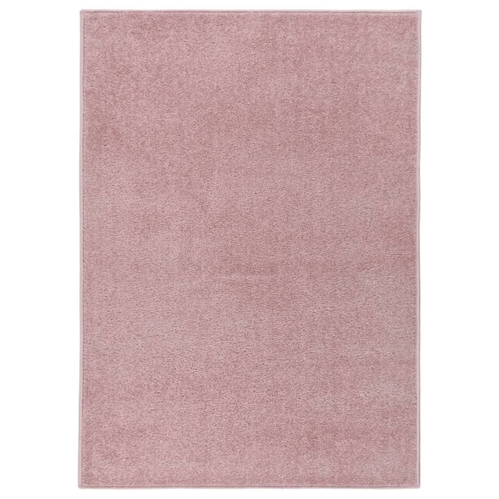 vidaXL Dywan z krótkim runem, 120 x 170 cm, różowy