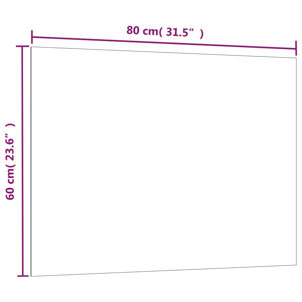vidaXL Ścienna tablica magnetyczna, czarna, 80x60 cm, szkło hartowane