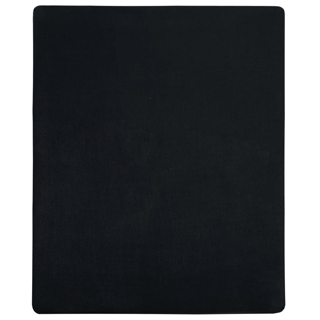 vidaXL Prześcieradło, czarne, 160x200 cm, dżersej bawełniany