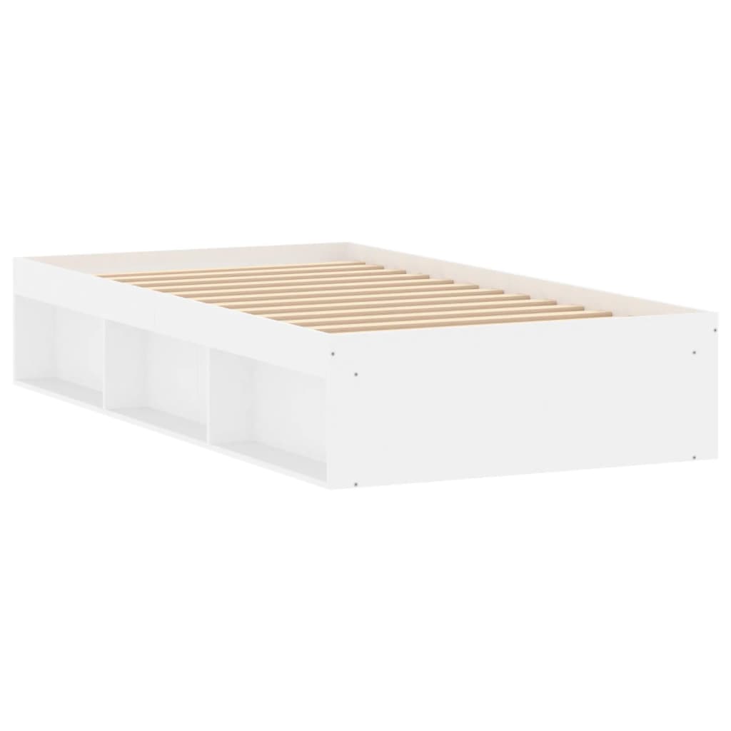 vidaXL Rama łóżka, biała, 90x190 cm