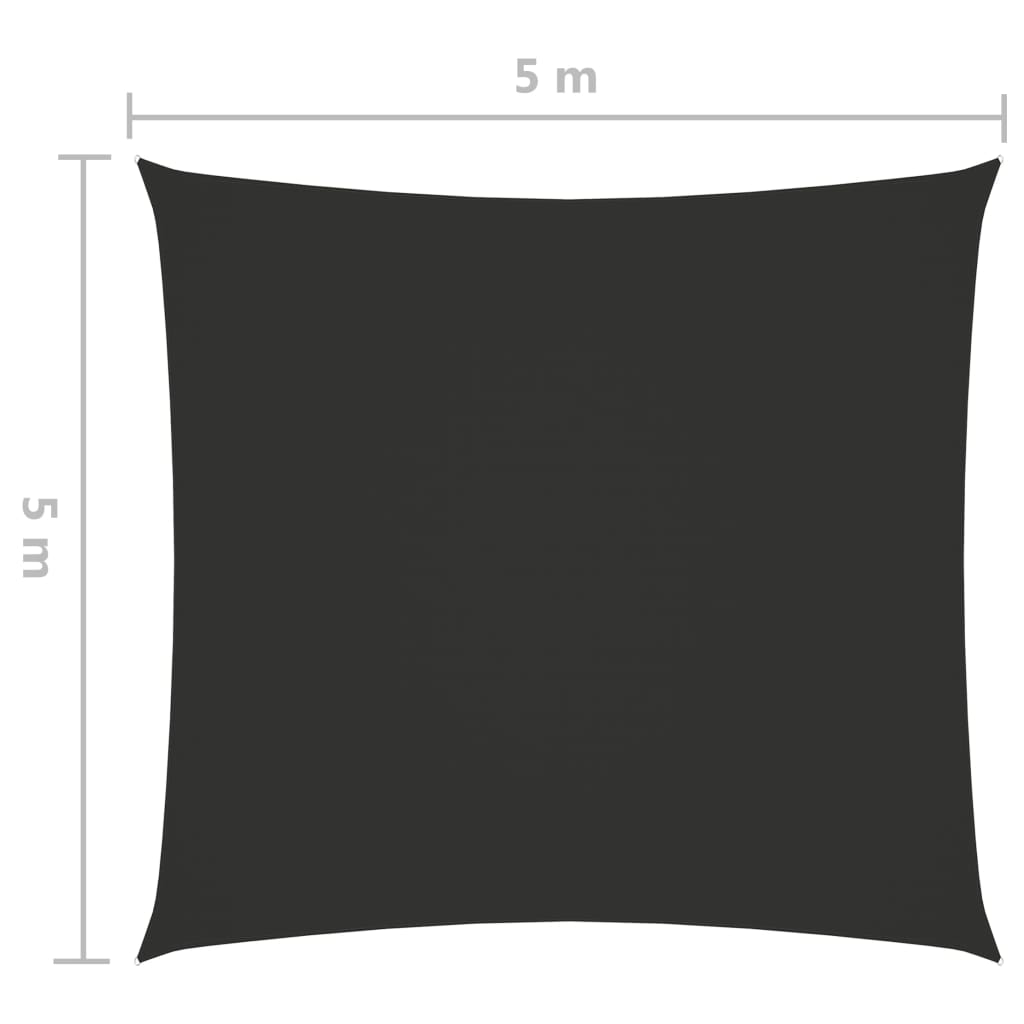 vidaXL Żagiel ogrodowy, tkanina Oxford, kwadratowy, 5x5 m, antracytowy