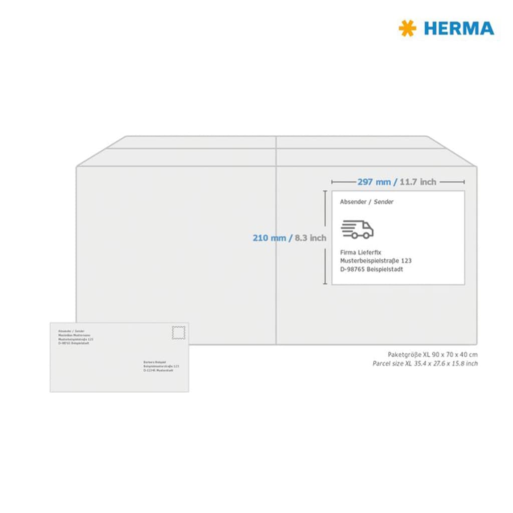 HERMA Etykiety samoprzylepne PREMIUM, 210x297 mm, 100 arkuszy A4