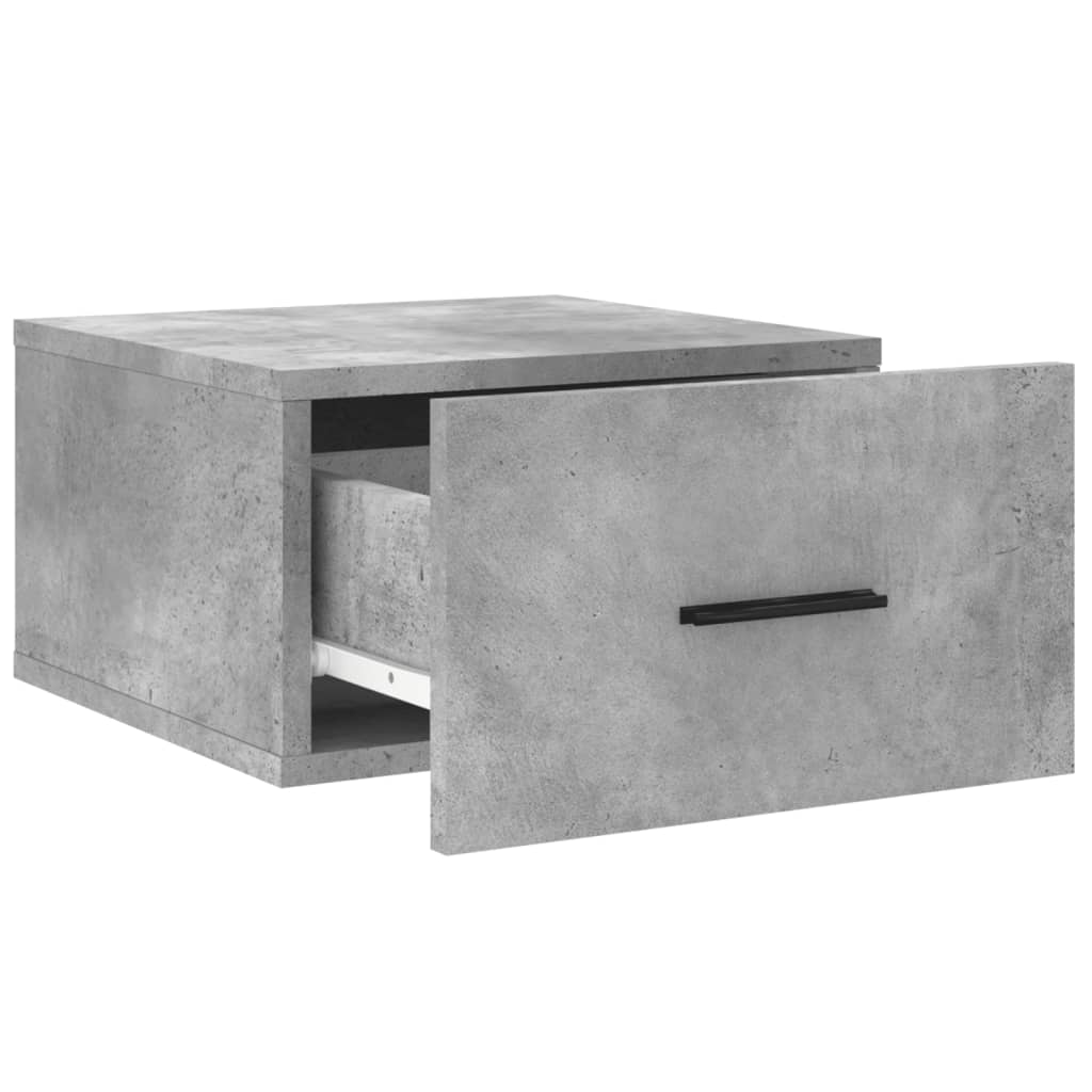 vidaXL Wisząca szafka nocna, szarość betonu, 35x35x20 cm