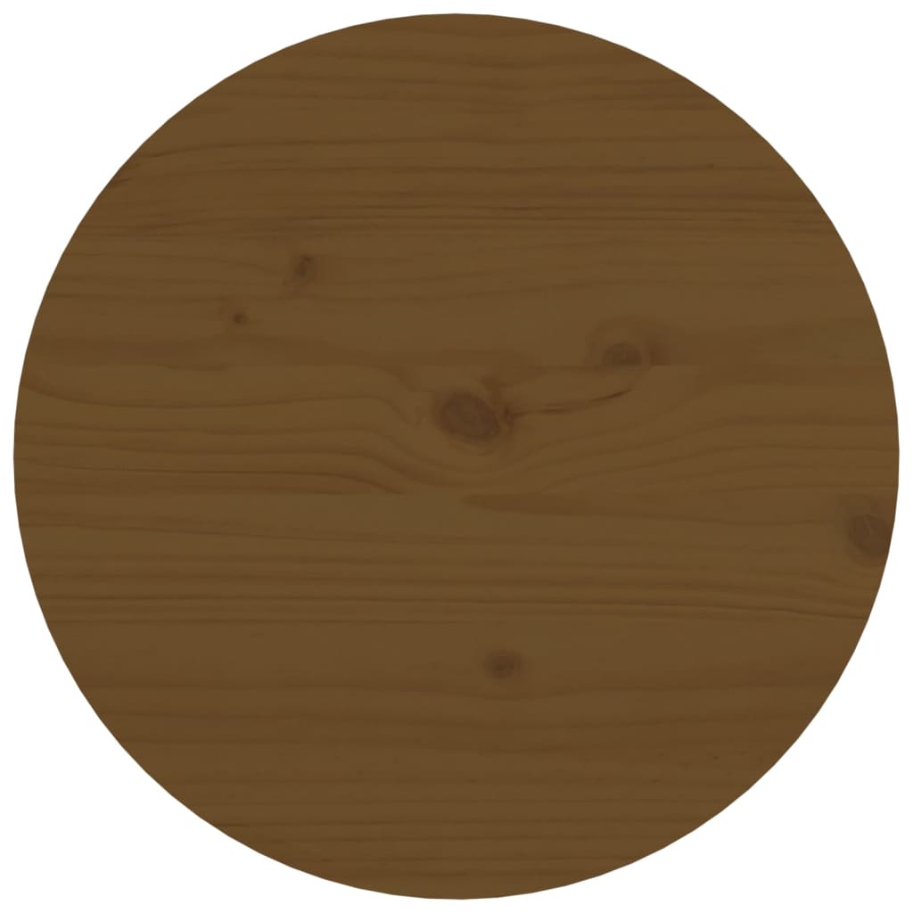 vidaXL Stolik kawowy, miodowy brąz, Ø 55x60 cm, lite drewno sosnowe