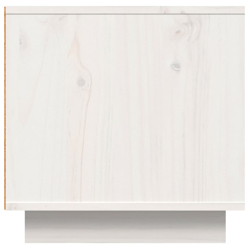 vidaXL Szafka pod telewizor, biała, 140x40x40 cm, lite drewno sosnowe
