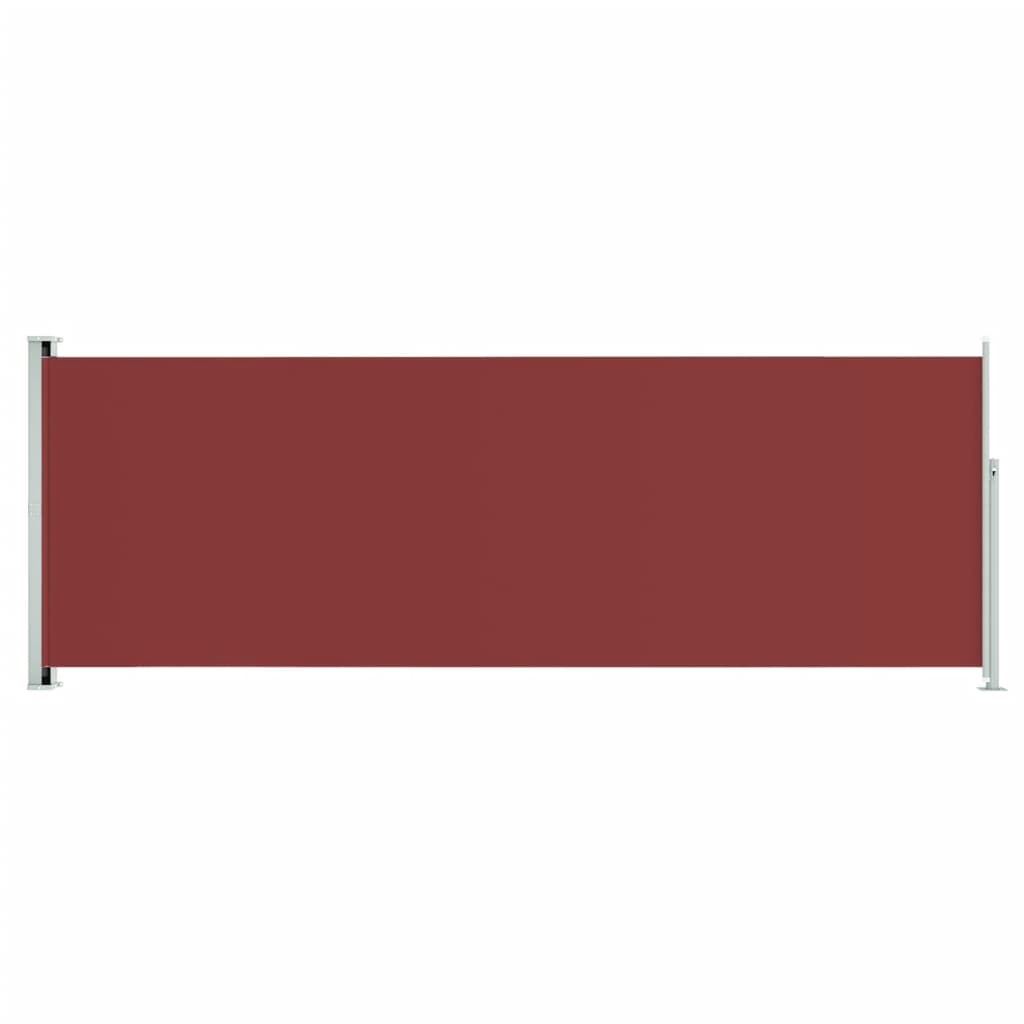 vidaXL Zwijana markiza boczna na taras, 220x600 cm, czerwona