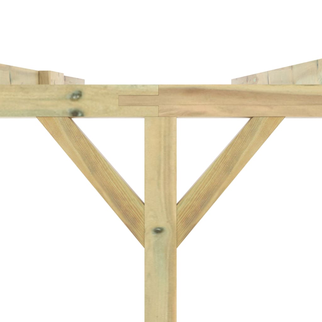 vidaXL Pergola przyścienna, 5 x 3 x 2,1 m, drewniana