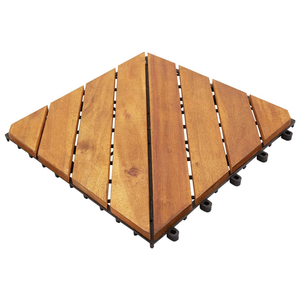 vidaXL Płytki tarasowe, 20 szt., brązowe, 30x30 cm, drewno akacjowe