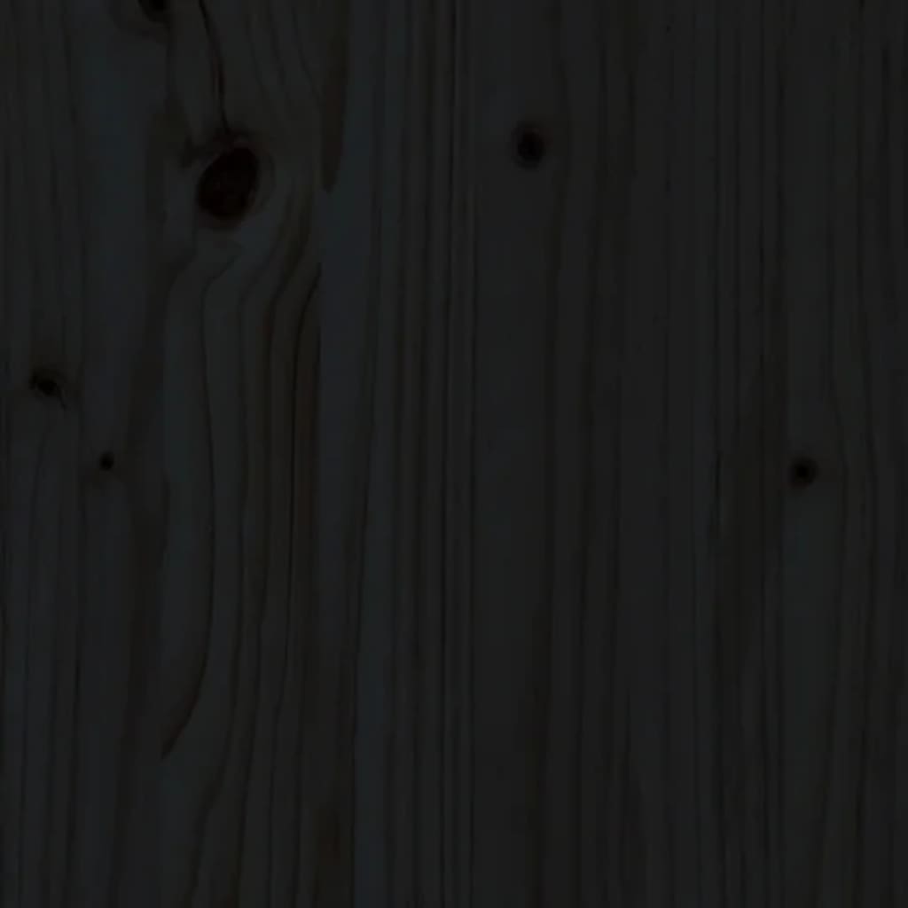 vidaXL Wezgłowie łóżka, czarne, 205,5x4x100 cm, lite drewno sosnowe